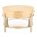 AICO Furniture Camellia Field Oval Cocktail Table in Caramel