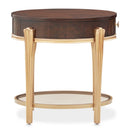 AICO Furniture Camellia Field End Table in Warm Pecan