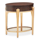 AICO Furniture Camellia Field End Table in Warm Pecan