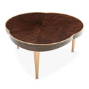 AICO Furniture Camellia Field Cocktail Table in Warm Pecan