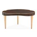 AICO Furniture Camellia Field Cocktail Table in Warm Pecan