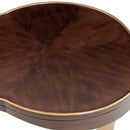 AICO Furniture Camellia Field End Table in Warm Pecan