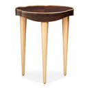 AICO Furniture Camellia Field Chairside Table in Warm Pecan