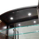 AICO Furniture Camellia Field Display Cabinet in Warm Pecan