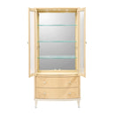AICO Furniture Camellia Field Display Cabinet in Caramel