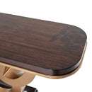 AICO Furniture Camellia Field Console Table in Warm Pecan