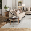 AICO Furniture Camellia Field Console Table in Warm Pecan