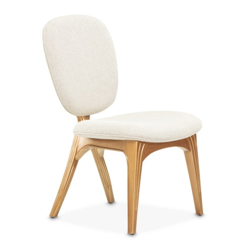 AICO Furniture Camellia Field Vanity Chair in Warm Pecan