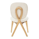 AICO Furniture Camellia Field Vanity Chair in Warm Pecan