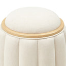 AICO Furniture Camellia Field Round Bench in Caramel