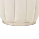 AICO Furniture Camellia Field Round Bench in Caramel