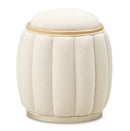 AICO Furniture Camellia Field Round Bench in Caramel image