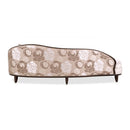 AICO Furniture Camellia Field Asymmetrical Sofa in Warm Pecan