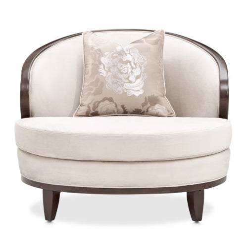 AICO Furniture Camellia Field Matching Chair in Warm Pecan