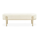 AICO Furniture Camellia Field Bench in Caramel