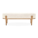 AICO Furniture Camellia Field Bench in Warm Pecan