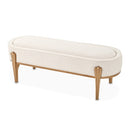 AICO Furniture Camellia Field Bench in Warm Pecan
