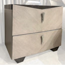 AICO Furniture Fantosini Nightstand in Silver Mist image