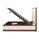 AICO Furniture Mason Park King Channel Tufted Bed in Umber