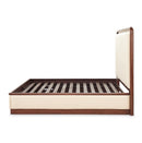 AICO Furniture Mason Park King Channel Tufted Bed in Umber
