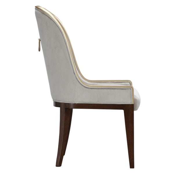 AICO Furniture Houston Assmebled Side Chair (Set of 2) in Walnut