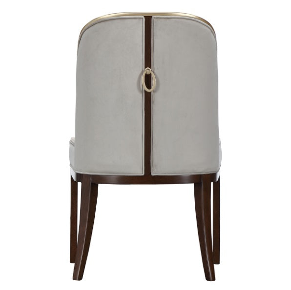 AICO Furniture Houston Assmebled Side Chair (Set of 2) in Walnut