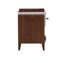 AICO Furniture Houston Small Nightstand in Walnut