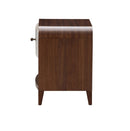 AICO Furniture Houston Small Nightstand in Walnut