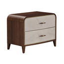 AICO Furniture Houston Large Nightstand in Walnut