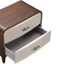 AICO Furniture Houston Large Nightstand in Walnut
