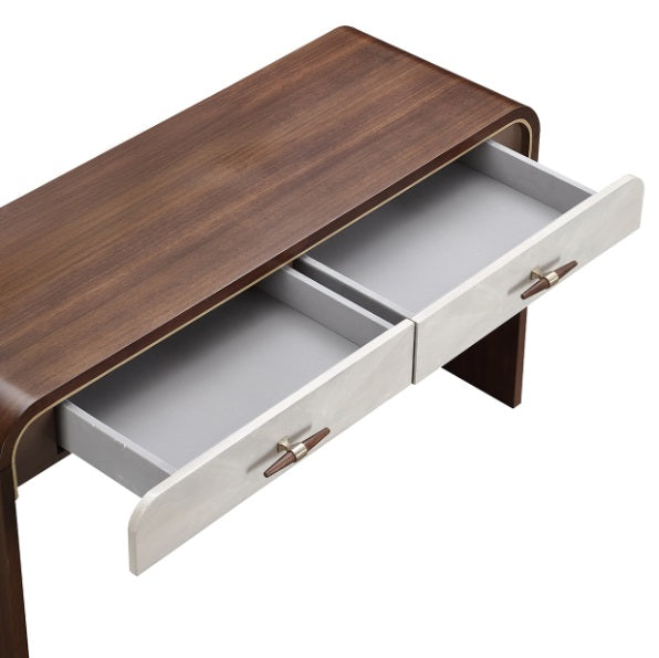 AICO Furniture Houston Vanity Desk in Walnut