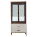 AICO Furniture Houston Display Cabinet in Walnut