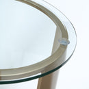 AICO Furniture Houston Chairside Table in Brushed Gold