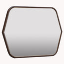 AICO Furniture Houston Wall Mirror in Walnut