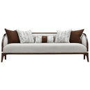 AICO Furniture Houston Sofa Pebble in Walnut