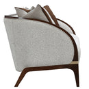 AICO Furniture Houston Sofa Pebble in Walnut