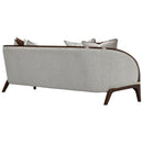 AICO Furniture Houston Sofa Pebble in Walnut