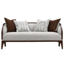 AICO Furniture Houston Loveseat Pebble in Walnut