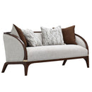 AICO Furniture Houston Loveseat Pebble in Walnut image