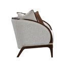 AICO Furniture Houston Loveseat Pebble in Walnut