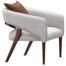 AICO Furniture Houston Accent Chair Pebble in Walnut
