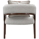 AICO Furniture Houston Accent Chair Pebble in Walnut