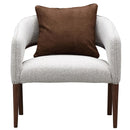 AICO Furniture Houston Accent Chair Pebble in Walnut