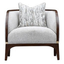 AICO Furniture Houston Matching Chair Pebble in Walnut