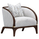 AICO Furniture Houston Matching Chair Pebble in Walnut