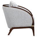 AICO Furniture Houston Matching Chair Pebble in Walnut