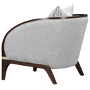 AICO Furniture Houston Matching Chair Pebble in Walnut
