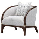 AICO Furniture Houston Matching Chair Pebble in Walnut image