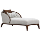 AICO Furniture Houston Chaise Pebble in Walnut