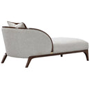 AICO Furniture Houston Chaise Pebble in Walnut